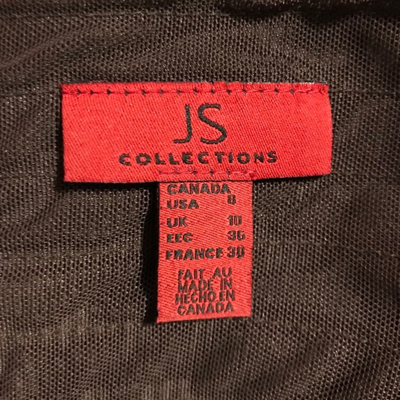 JS Collections Stunning Satiny Layered Brown Top-8 - Picture 4 of 6